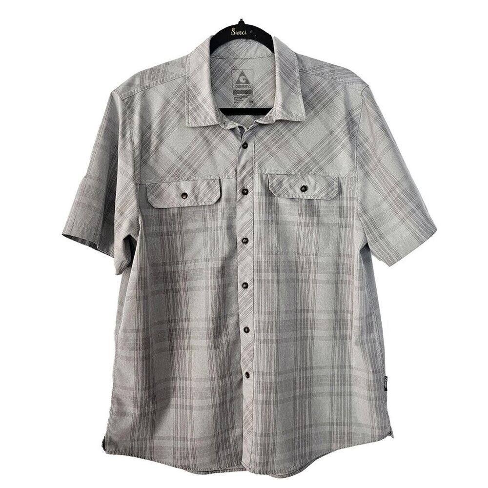 Gerry Gorpcore Short Sleeve Plaid Shirt Medium Men's Casual Button-Up
